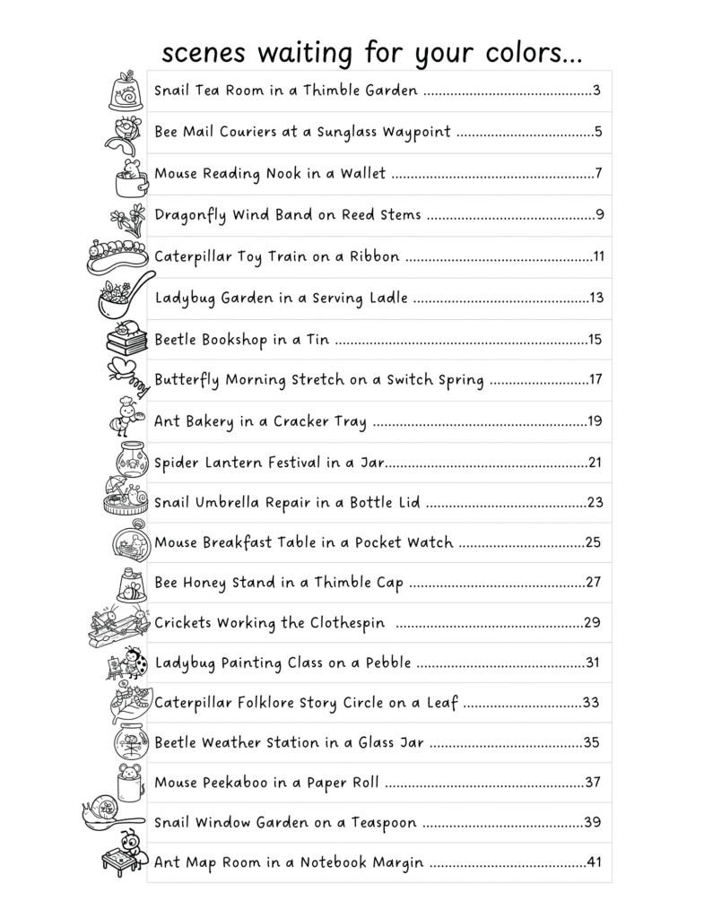 Index 1 of Cozy Beginnings of Mini Hidden Marvels Series for Durvalore Doodles