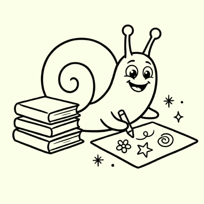 Snail doodling image for Mafic Login at Durvalore Doodles